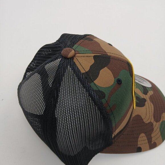 Tequila Helps Embroidered Patch Camo Mesh Snapback Hat - Picture 4 of 5